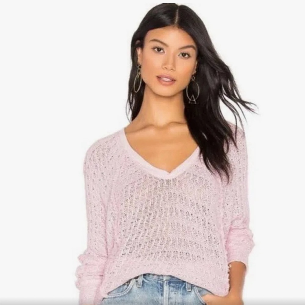 We the Free by Free People Pale Pink Blossom Sweater